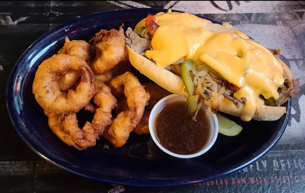 Beef and Cheese sandwich at Mayslacks bar in Minneapolis